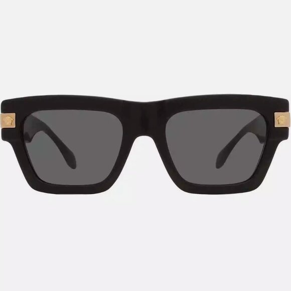 Versace Men's Rectangular Dark Sunglasses - Picture 2 of 5